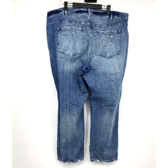 Lane Bryant Jeans Blue Distressed Denim Straight - Picture 7 of 9